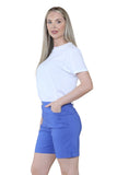 Royal Blue Women Button Shorts For Women 18 - Dropwear