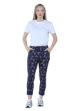 Stone Printed Magic Trousers 2 Side Pockets and Drawstring Stretchy Soft Casual Jogger Pants For Women 8 - Dropwear
