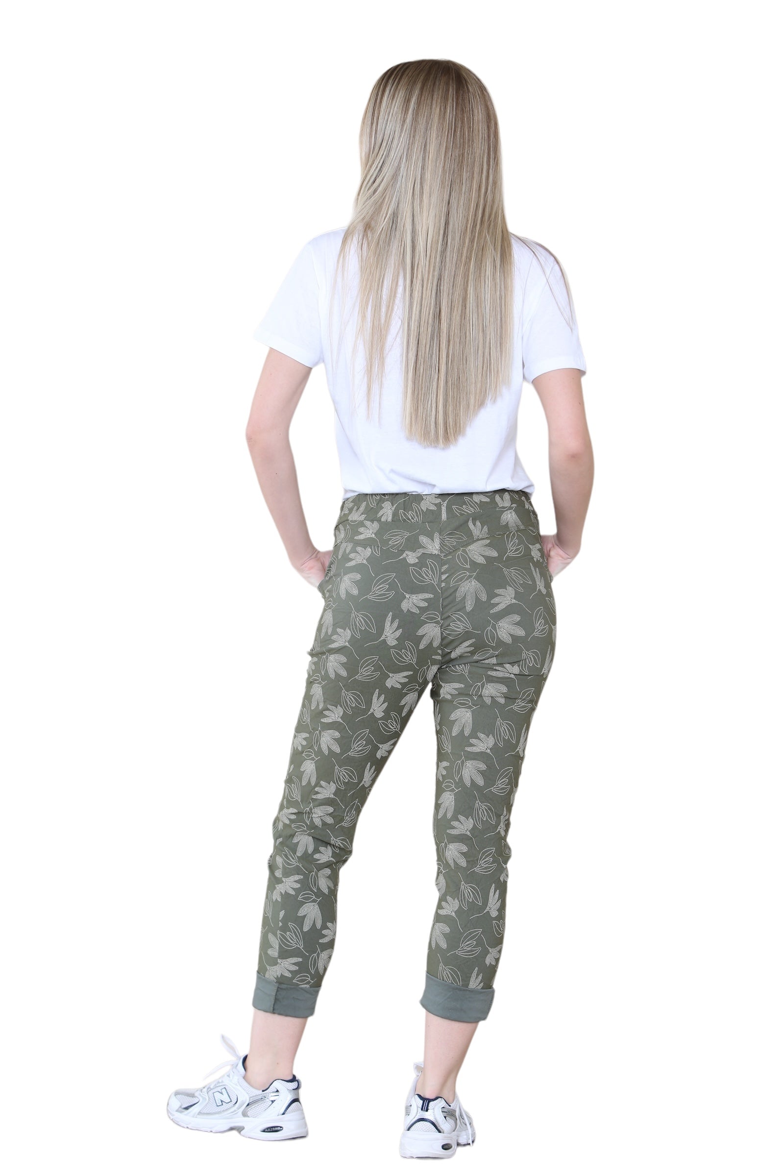 Stone Printed Magic Trousers 2 Side Pockets and Drawstring Stretchy Soft Casual Jogger Pants For Women 20 - Dropwear