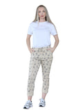 Stone Printed Magic Trousers 2 Side Pockets and Drawstring Stretchy Soft Casual Jogger Pants For Women 12 - Dropwear
