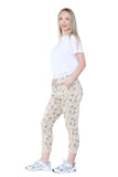 Navy Printed Magic Trousers 2 Side Pockets and Drawstring Stretchy Soft Casual Jogger Pants For Women 10 - Dropwear