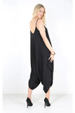 Plus Size Lagenlook Strappy Baggy Harem Jumpsuit 16-22 For Women  - Dropwear