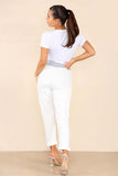 Navy Blue Plus Size Italian Plain Drawstring Cotton Joggers For Women 20 - Dropwear