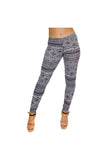 Small Aztec Plus Size Black White Aztec Small Print Leggings For Women 16-18 - Dropwear