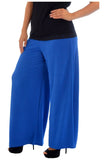 Dark Brown Wide Leg Flared Plain Palazzo Trouser For Women 12-14 - Dropwear