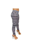 Small Aztec Plus Size Black White Aztec Small Print Leggings For Women 20-22 - Dropwear