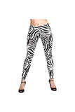 Zebra Print Plus Size Zebra Print Leggings For Women 16-18 - Dropwear