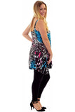 Abstract Print Print Strappy Dress Vest Top For Women  - Dropwear