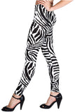 Zebra Print Leggings For Women  - Dropwear