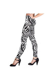 Zebra Print Plus Size Zebra Print Leggings For Women 24-26 - Dropwear