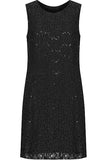 Floral Lace Sequin Ladies Sleeveless Party Dress For Women  - Dropwear