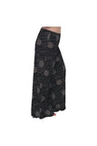 Black Plus Size Black Pink Circle Print Palazzo Trouser For Women 16-18 - Dropwear