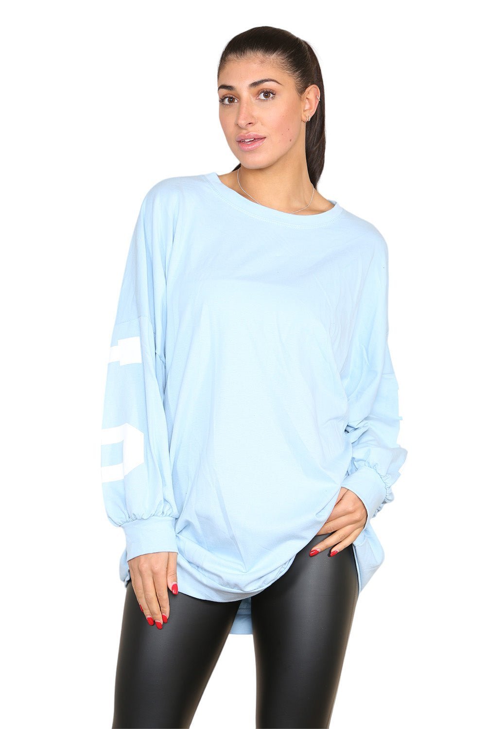 Buffalo Slogan Print Oversized Jumper Dress For Women  - Dropwear