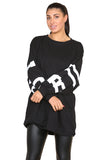 Buffalo Slogan Print Oversized Jumper Dress For Women  - Dropwear