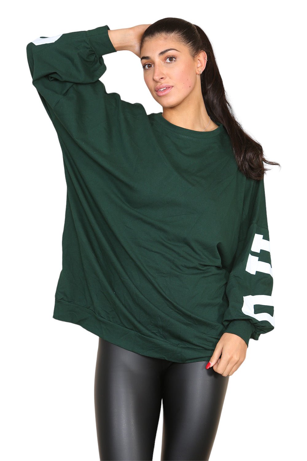 Buffalo Slogan Print Oversized Jumper Dress For Women  - Dropwear