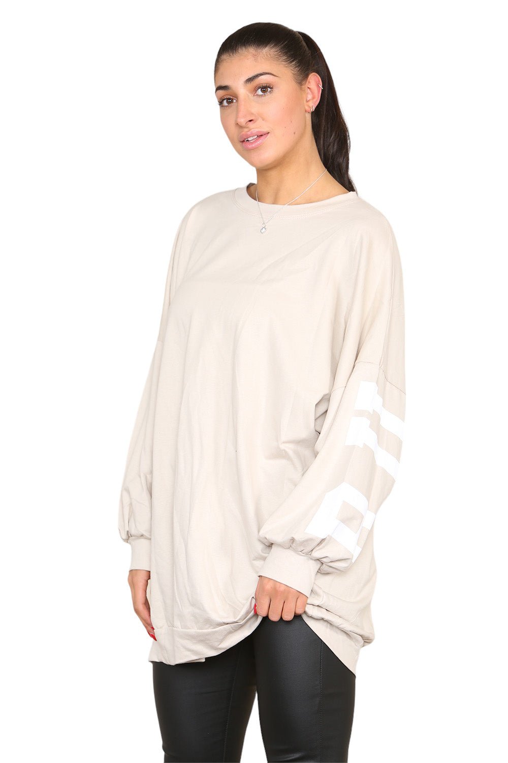 Buffalo Slogan Print Oversized Jumper Dress For Women  - Dropwear