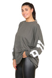 Buffalo Slogan Print Oversized Jumper Dress For Women  - Dropwear
