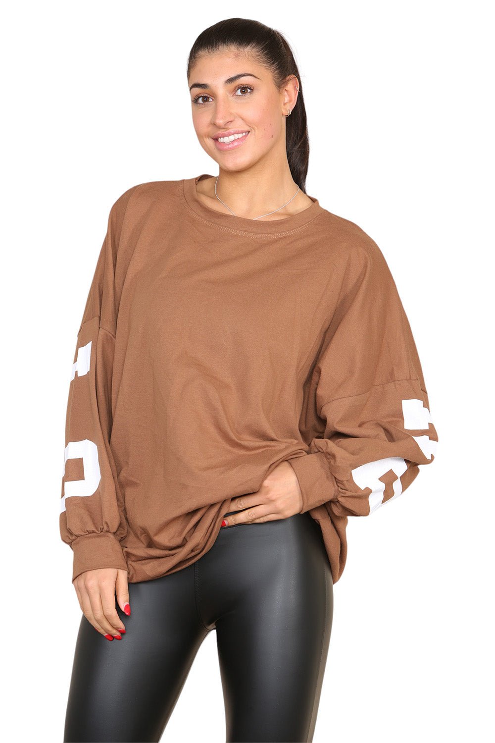 Buffalo Slogan Print Oversized Jumper Dress For Women  - Dropwear