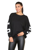 Buffalo Slogan Print Oversized Jumper Dress For Women  - Dropwear