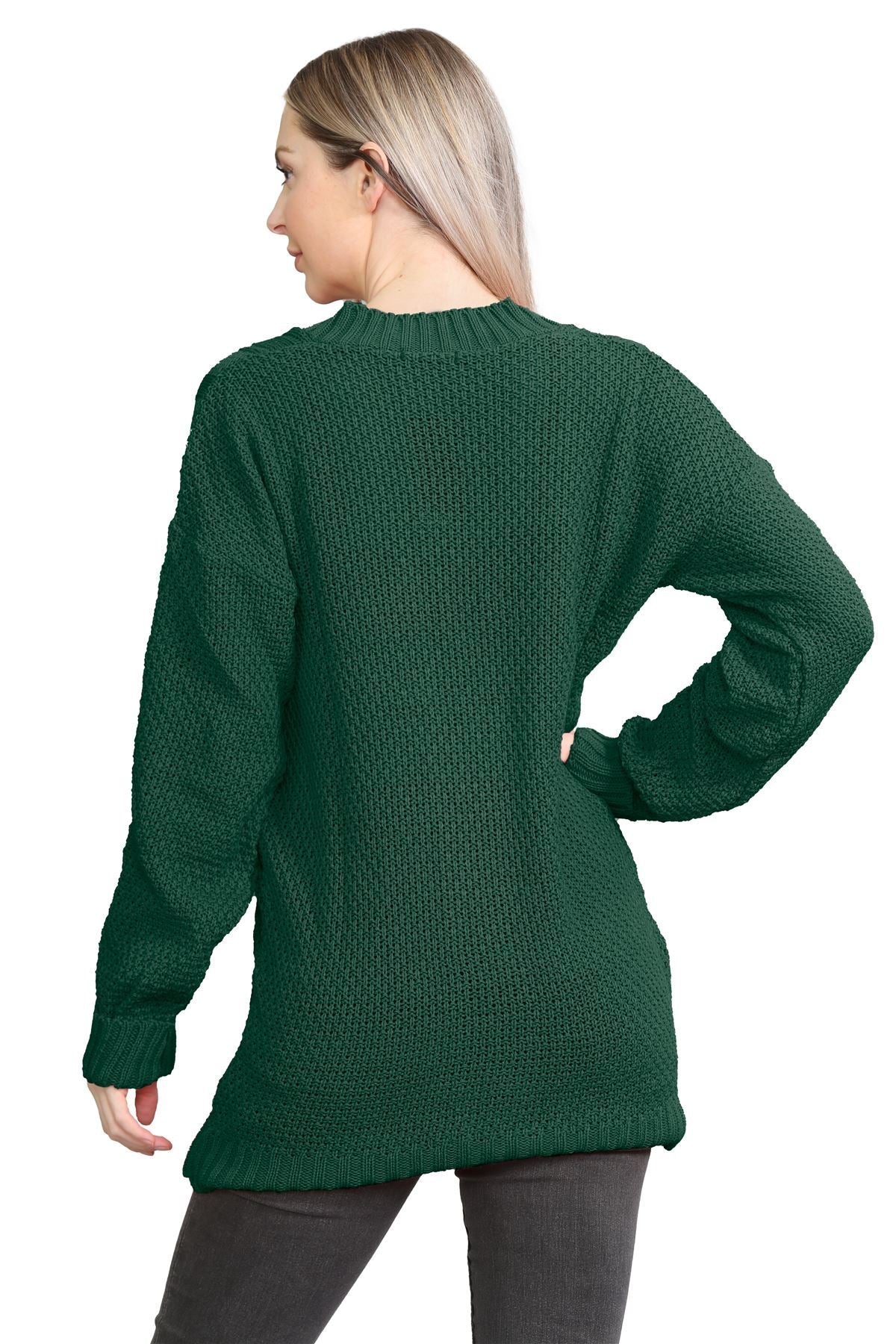 Cable Knitted Button Cardigan For Women  - Dropwear