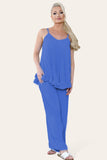 Hot Pink Camy Wild Style Pleated Trousers Set For Women ONE SIZE UK FIT (8-16) - Dropwear