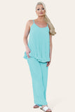 Khaki Camy Wild Style Pleated Trousers Set For Women ONE SIZE UK FIT (8-16) - Dropwear