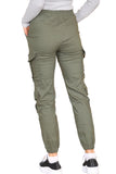 Beige Cargo Pockets Pants Women High Waist Cropped Slim Fit Trouser For Women M/L - Dropwear