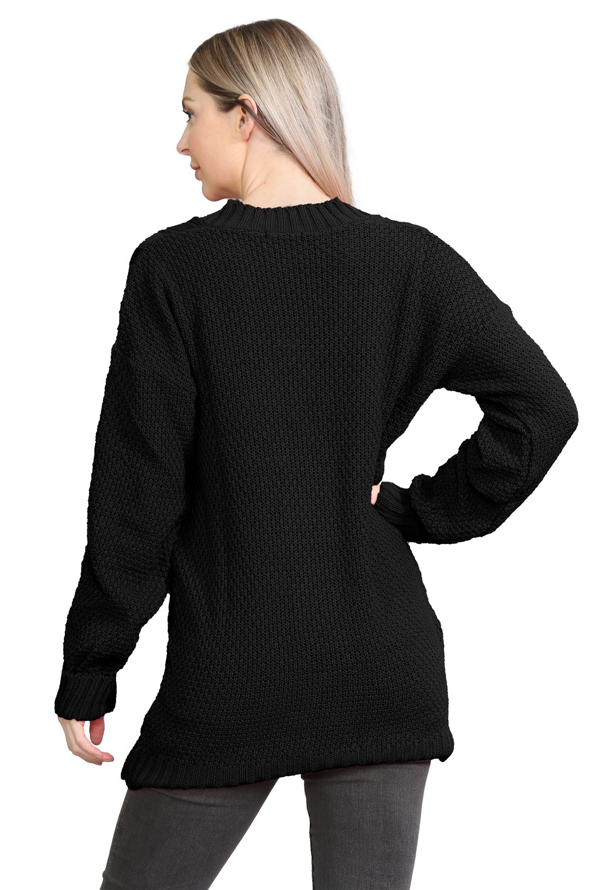 Cable Knitted Button Cardigan For Women  - Dropwear