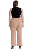 Stone Plus Button Embellished Pocket Palazzo Trousers For Women 18 - Dropwear
