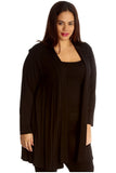 Plus Size Lace Back Open Pleated Cardigan For Women  - Dropwear