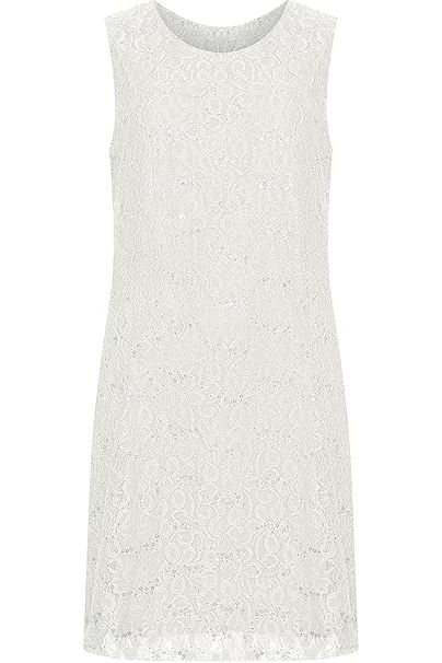 Floral Lace Sequin Ladies Sleeveless Party Dress For Women  - Dropwear