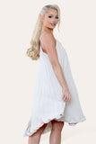 Curve Pleated Ruffle Frilly Spaghetti StrapÂ Dress For Women  - Dropwear