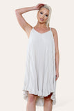 Curve Pleated Ruffle Frilly Spaghetti StrapÂ Dress For Women  - Dropwear