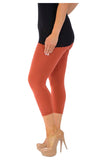 Grey Plus Size 3/4 Length Cropped Leggings For Women 16-18 - Dropwear