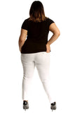 Straight Leg Ripped Jeans For Women  - Dropwear