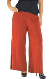 Red Wide Leg Flared Plain Palazzo Trouser For Women 8-10 - Dropwear