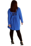 Plus Size Lace Back Open Pleated Cardigan For Women  - Dropwear