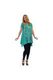Butterfly Hanky Hem Short Sleeve Top For Women  - Dropwear