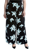 Plus Size Floral Print Palazzo Trouser For Women  - Dropwear