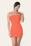 Royal Blue Double Layered Naked Shoulder Ruched Body-Con Cami Dress Mini Style For Women 6 - Dropwear