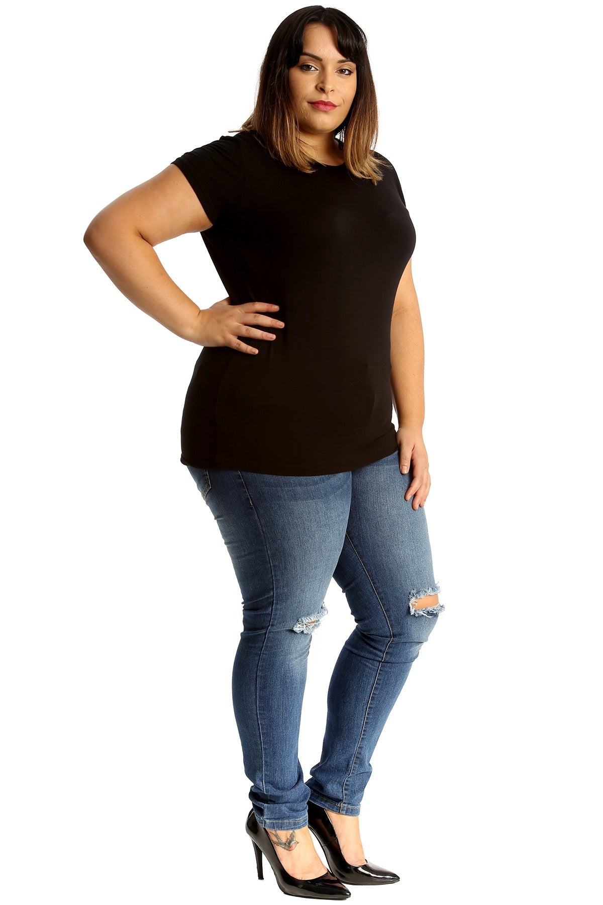 White Straight Leg Ripped Jeans For Women 20 - Dropwear