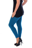 Cerise Plus Size Plain Long Leggings For Women 20-22 - Dropwear
