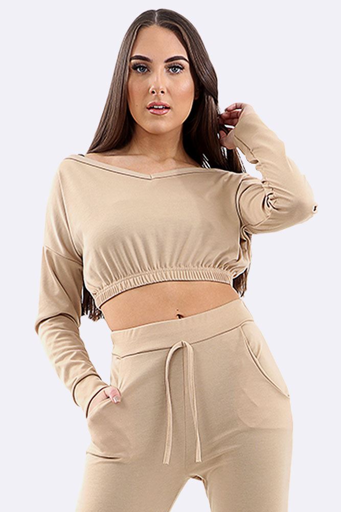Charcoal Co-Ord 2 Piece Loungewear Suit Set For Women 16-18 - Dropwear