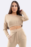 Charcoal Co-Ord 2 Piece Loungewear Suit Set For Women 16-18 - Dropwear