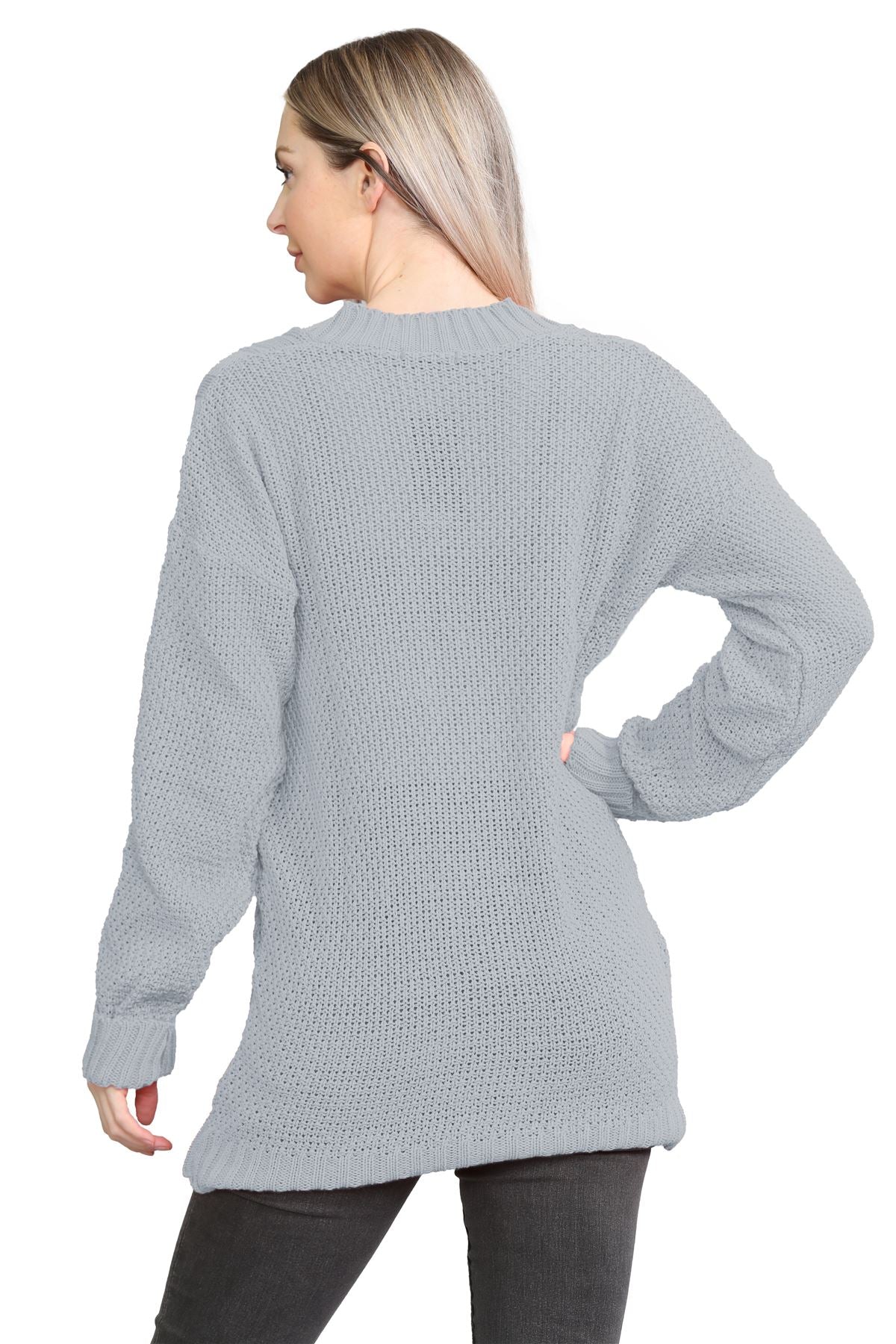 Red Cable Knitted Button Cardigan For Women 8-10 - Dropwear