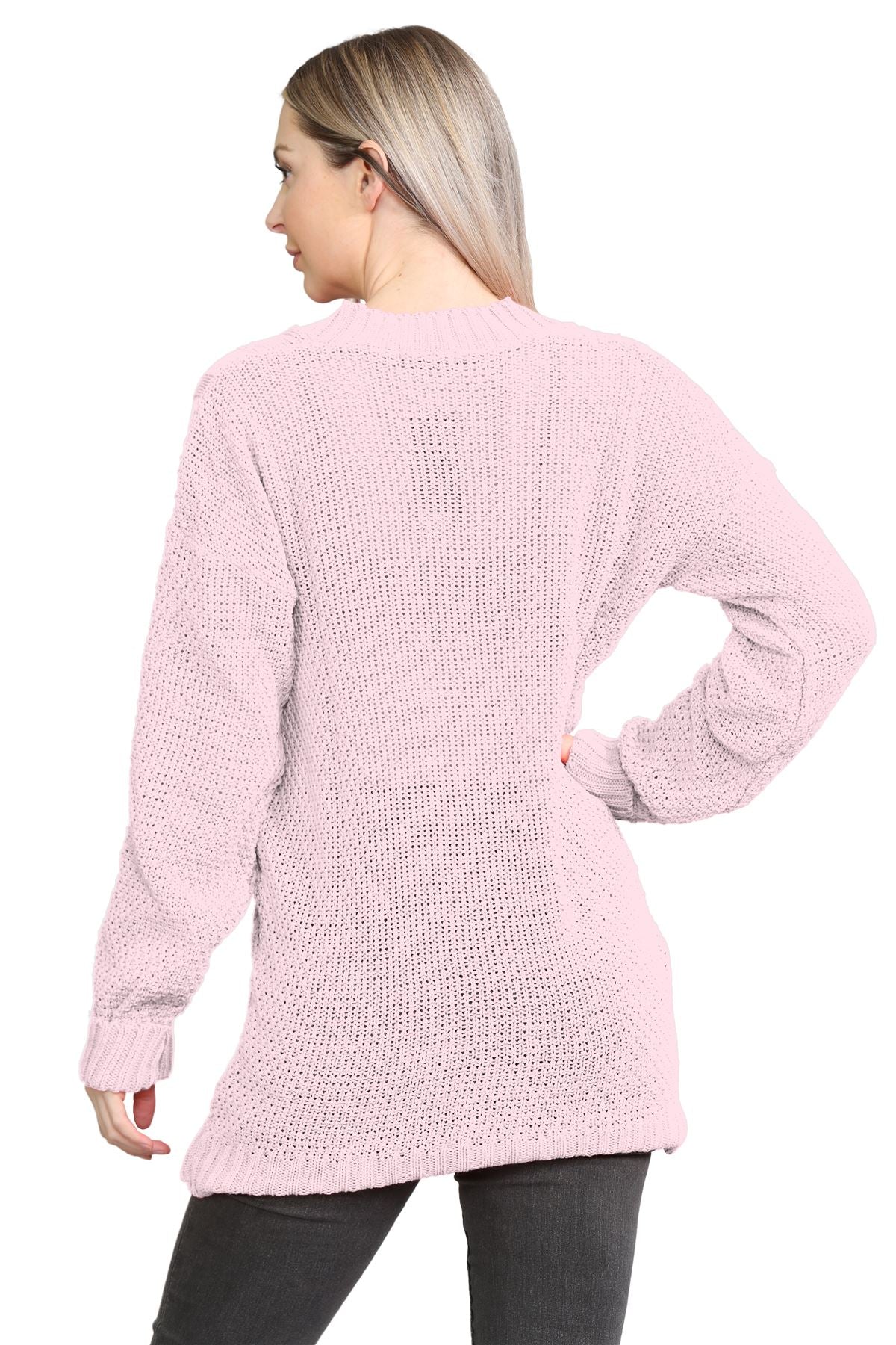 Cable Knitted Button Cardigan For Women  - Dropwear