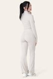 Sky Blue Fitted Active Yoga Lightweight Top Zip Up Workout Jacket For Women S/M - Dropwear