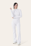 Beige Fitted Active Yoga Lightweight Top Zip Up Workout Jacket For Women M/L - Dropwear