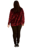 Grey Long Sleeve Velour Velvet Bomber Jacket For Women 20 - Dropwear