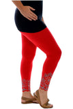 Sequin Scallop Beaded Flower Petal Leggings For Women  - Dropwear